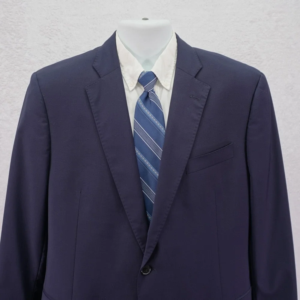 Brooks Brothers 346 Explorer Fitzgerald Fit Wool Blue‎ Blazer 42R 2 Button